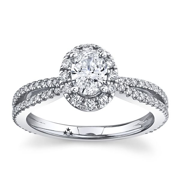 Poem 14k White Gold Diamond Engagement Ring 3/4 ct. tw.