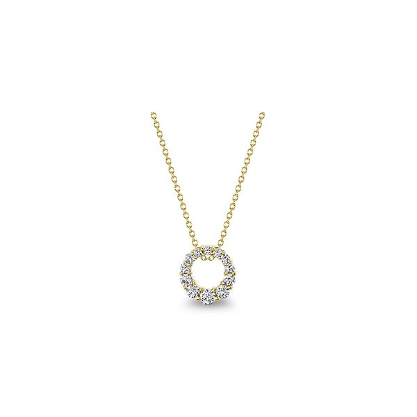 Eternalle Lab-Grown 14k Yellow Gold Circle Pendant 1/4 ct. tw.