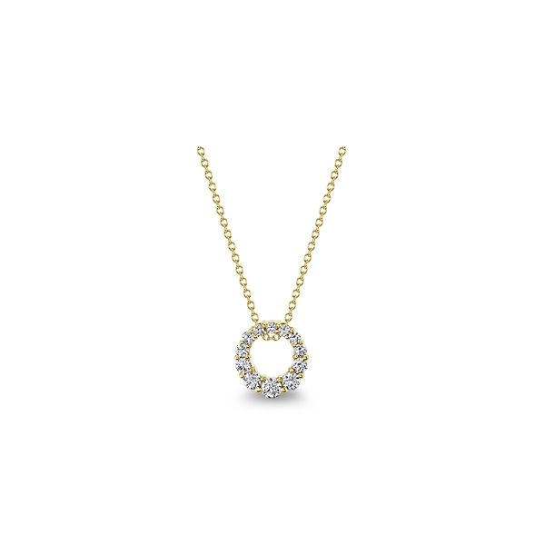 Eternalle Lab-Grown 14k Yellow Gold Circle Diamond Pendant 1/4 ct. tw.