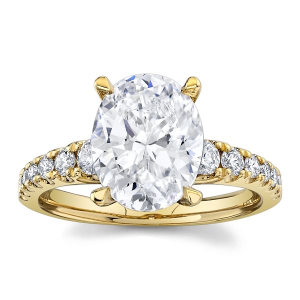 LUXE 14k Yellow Gold Diamond Engagement Ring Setting 1/2 ct. tw.