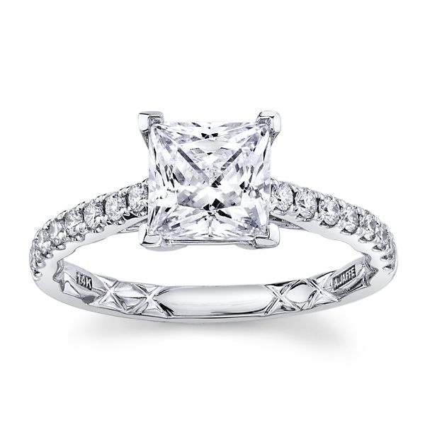 A.Jaffe 14k White Gold Diamond Engagement Ring Setting 1/4 ct. tw.