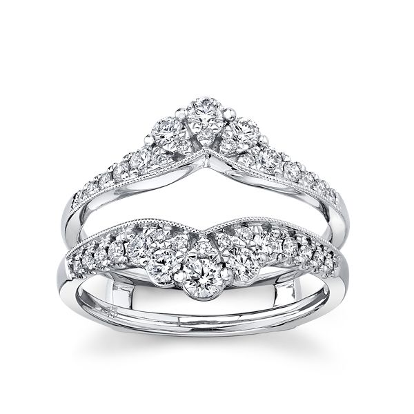 14k White Gold Solitaire Diamond Guard 3/4 ct. tw.