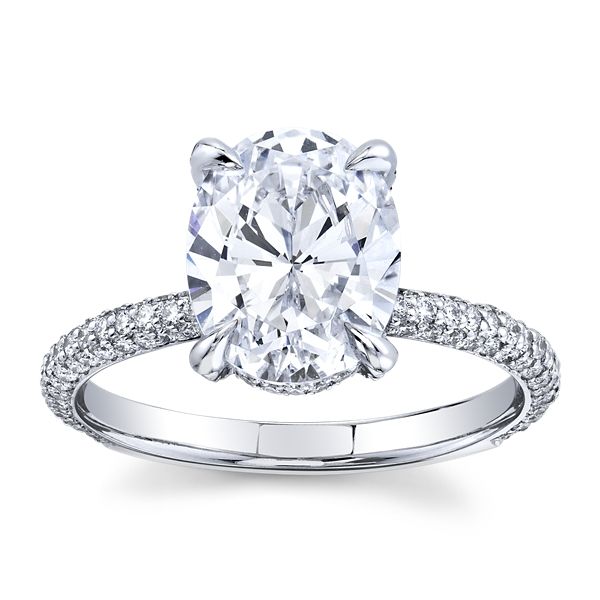 Michael M. 18k White Gold Diamond Engagement Ring Setting 1/2 ct. tw.