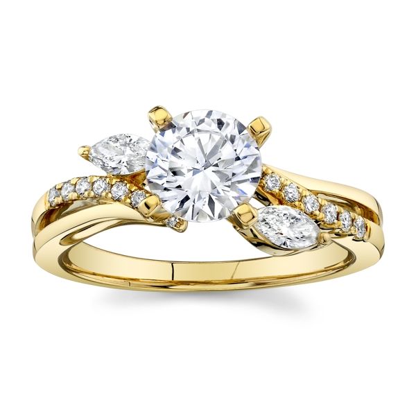 RB Signature 14k Yellow Gold Diamond Engagement Ring Setting 1/3 ct. tw.