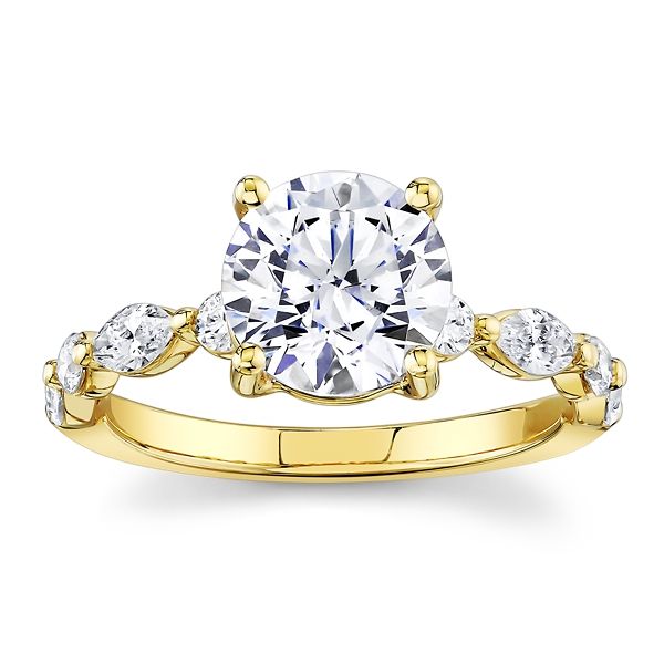 LUXE 14k Yellow Gold Diamond Engagement Ring Setting 1/2 ct. tw.