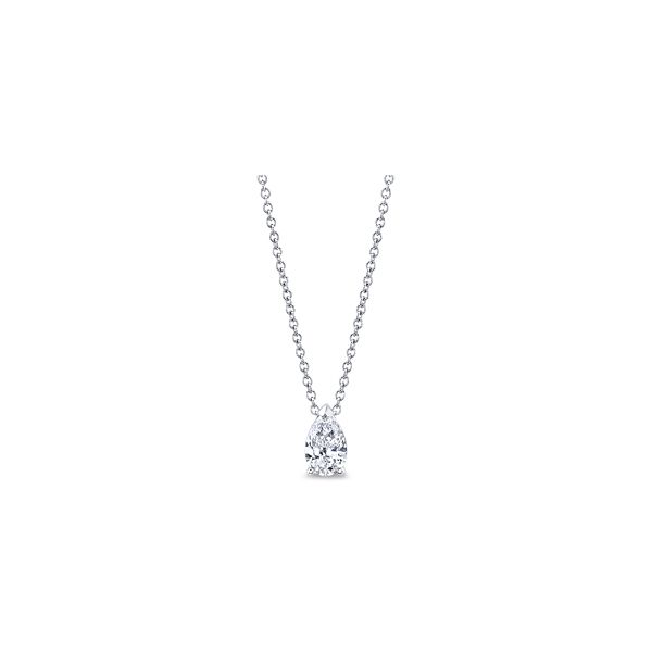 Eternalle Lab-Grown 14k White Gold Solitaire Pendant 1/2 ct. tw.