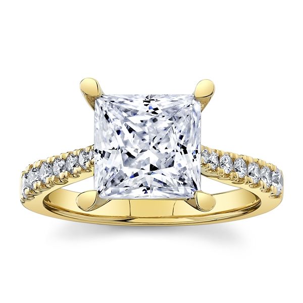 LUXE 14k Yellow Gold Diamond Engagement Ring Setting 1/3 ct. tw.