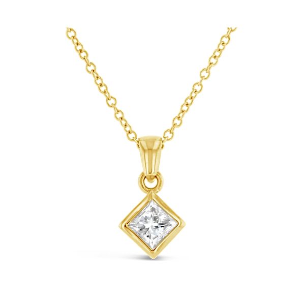 14k Yellow Gold Diamond Pendant 1/2 ct. tw.