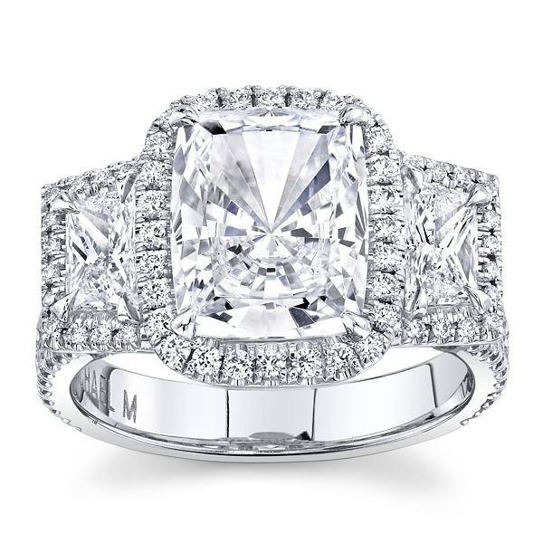 Michael M. 18k White Gold Diamond Engagement Ring Setting 1 1/3 ct. tw.