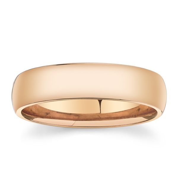 14k Rose Gold 5 mm Wedding Band