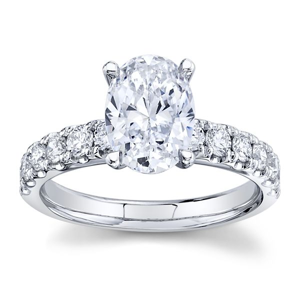 RB Signature 14k White Gold Diamond Engagement Ring Setting 5/8 ct. tw.