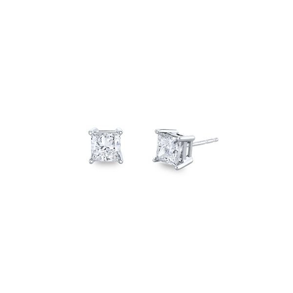 Eternalle Lab-Grown 14k White Gold Solitaire Diamond Earrings 2 ct. tw.