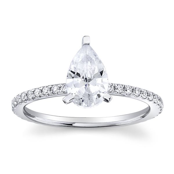 RB Signature 14k White Gold Diamond Engagement Ring Setting 1/5 ct. tw.