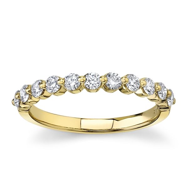 Divine 18k Yellow Gold Diamond Wedding Band 1/2 ct. tw.