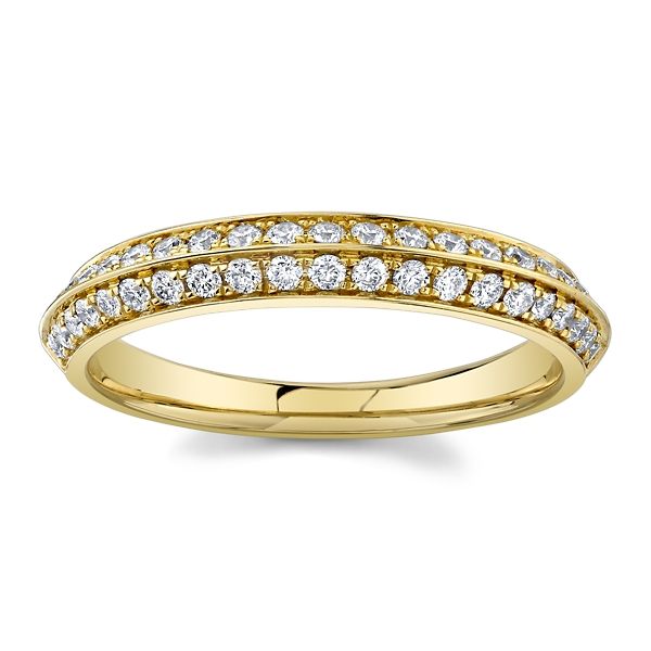 14k Yellow Gold Diamond Wedding Band 1/3 ct. tw.