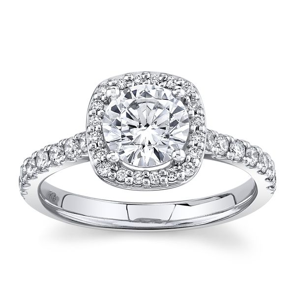 RB Signature 14k White Gold Diamond Engagement Ring Setting 1/3 ct. tw.