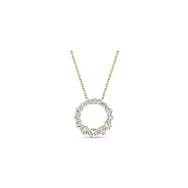 14k Yellow Gold Diamond Pendant 5/8 ct. tw.