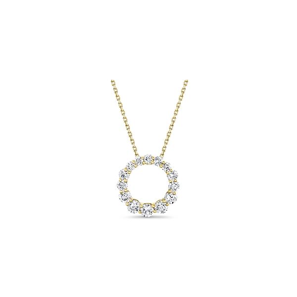 14k Yellow Gold Diamond Pendant 5/8 ct. tw.