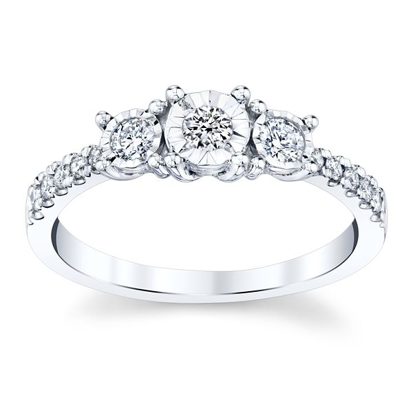 Cherish 14k White Gold Diamond Engagement Ring 1/3 ct. tw.