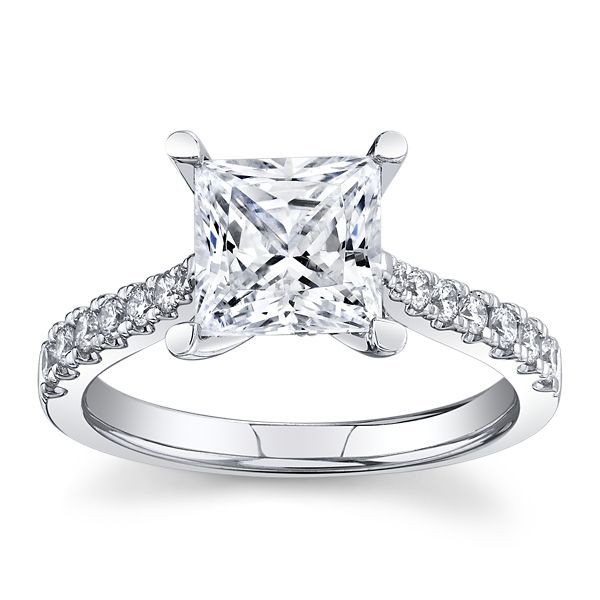 RB Signature 14k White Gold Diamond Engagement Ring Setting 1/3 ct. tw.