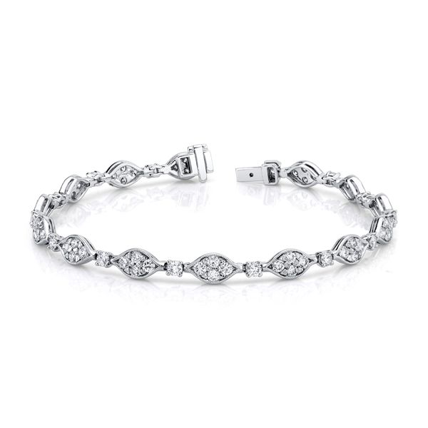 14k White Gold Bracelet 3 3/4 ct. tw.