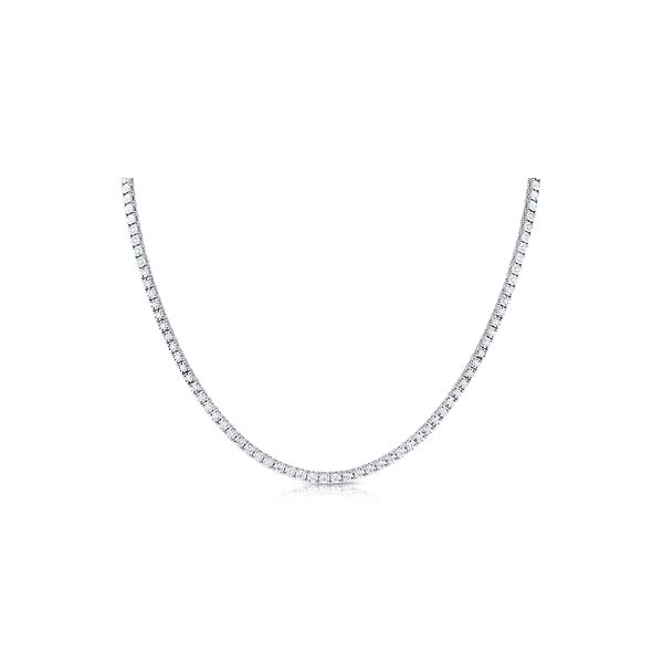 Shy Creation 14k White Gold Tennis Diamond Necklace 7/8 ct. tw.