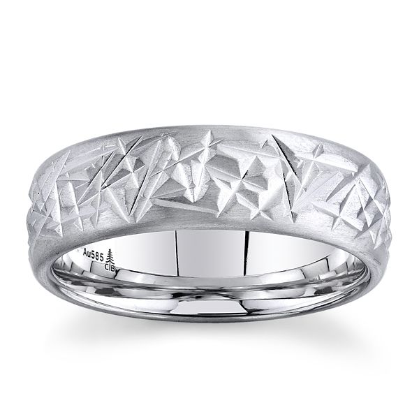 Christian Bauer 14k White Gold 7 mm Wedding Band