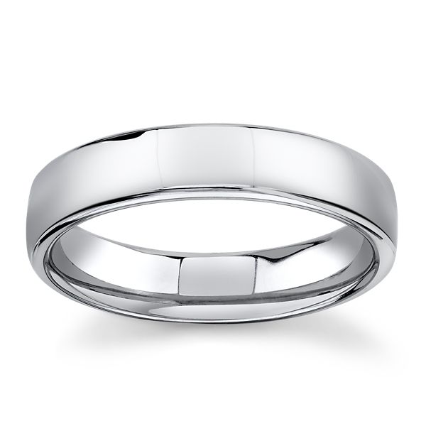 14k White Gold 5 mm Wedding Band