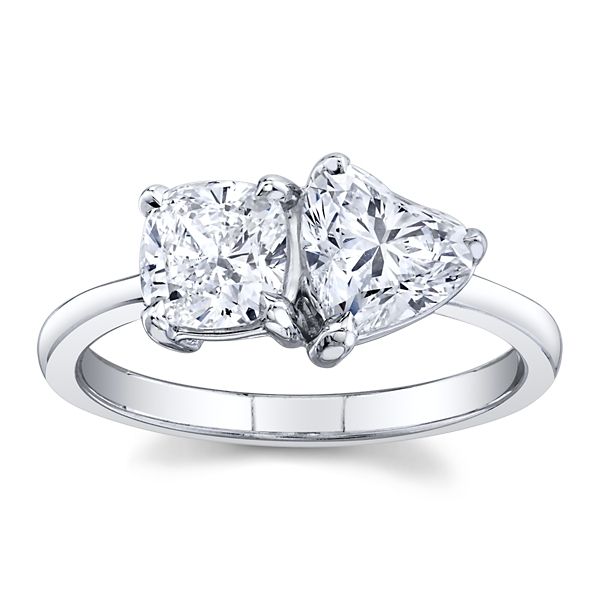 Eternalle Lab-Grown Duet 14k White Gold Diamond Toi Et Moi Ring 1 3/4 ct. tw.