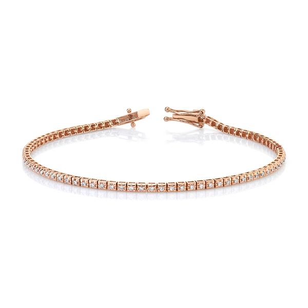 14k Rose Gold Diamond Bracelet 1/2 ct. tw.