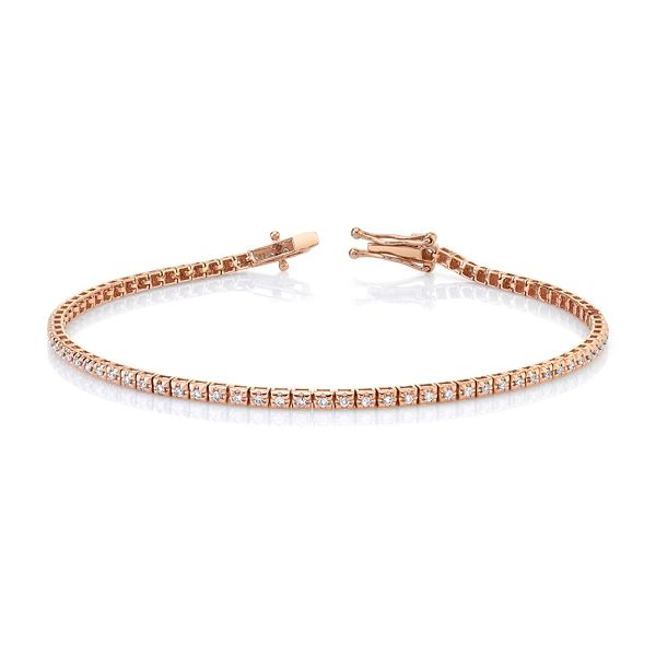 14k Rose Gold Diamond Bracelet 1/2 ct. tw.