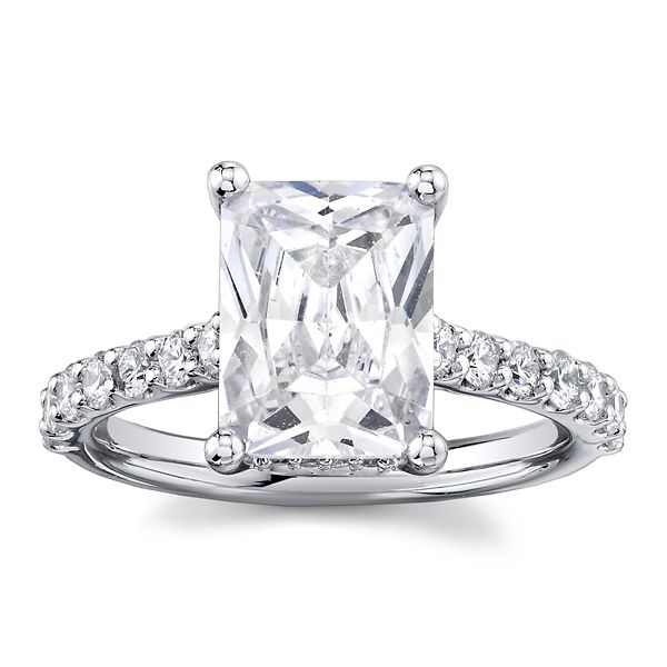 LUXE 14k White Gold Diamond Engagement Ring Setting 1/2 ct. tw.