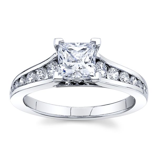 Gabriel & Co. 14k White Gold Diamond Engagement Ring Setting 1/2 ct. tw.