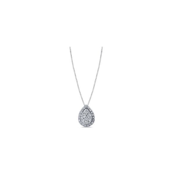 14k White Gold Diamond Necklace 3/4 ct. tw.