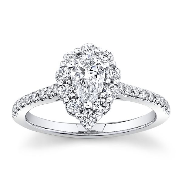 Poem 14k White Gold Diamond Engagement Ring 3/4 ct. tw.