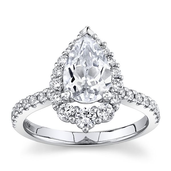 RB Signature 14k White Gold Diamond Engagement Ring Setting 5/8 ct. tw.