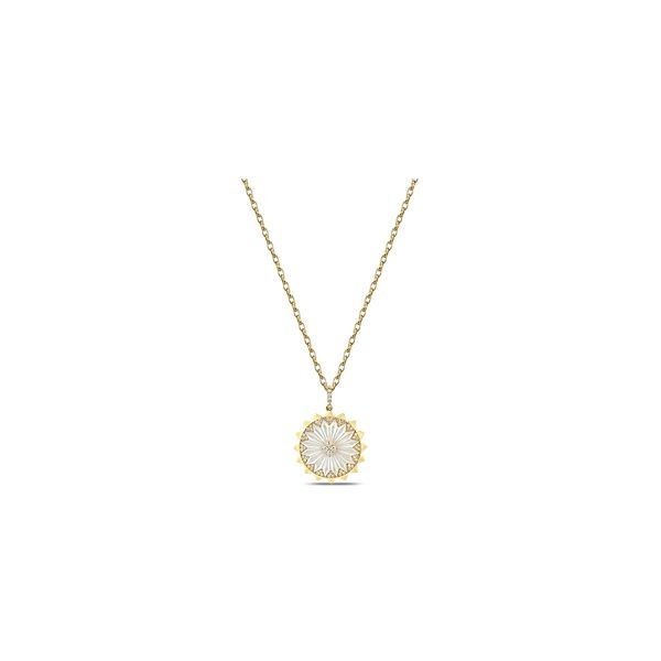 Doves 18k Yellow Gold Diamond Pendant 1/3 ct. tw.