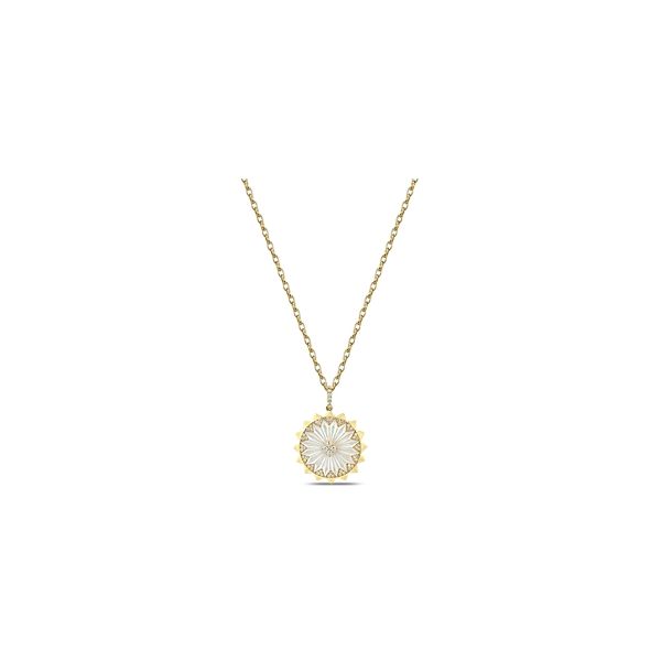 Doves 18k Yellow Gold Diamond Pendant 1/3 ct. tw.