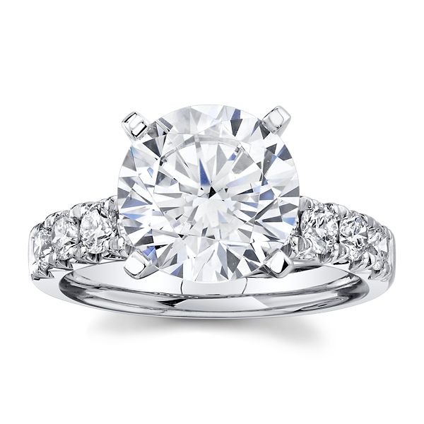 LUXE 14k White Gold Diamond Engagement Ring Setting 3/4 ct. tw.