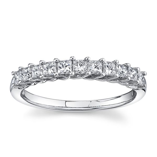 14k White Gold Diamond Wedding Band 1/2 ct. tw.