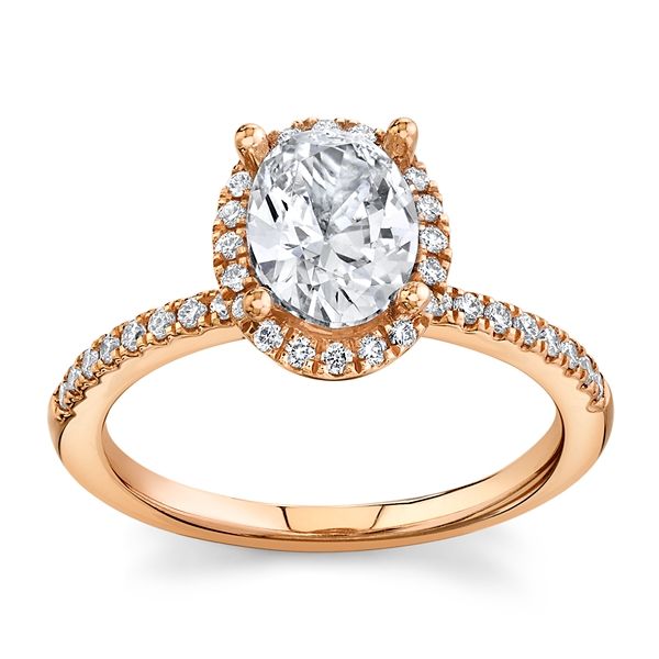 Poem 14k Rose Gold Diamond Engagement Ring Setting 1/4 ct. tw.