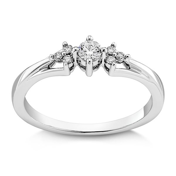 Cherish 10k White Gold Diamond Promise Ring 1/6 ct. tw.