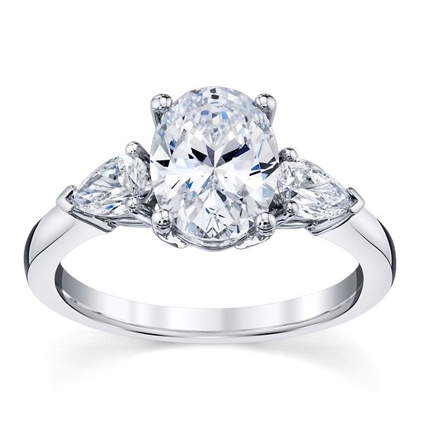 RB Classic 14k White Gold Diamond Engagement Ring Setting 1/2 ct. tw.