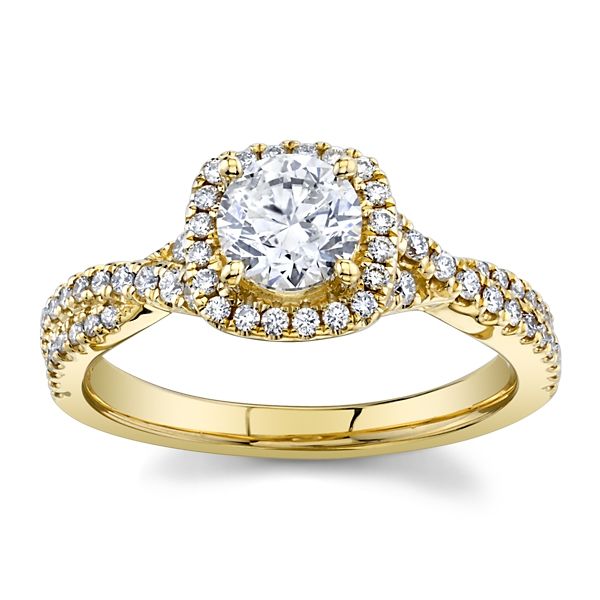 Utwo 14k Yellow Gold Diamond Engagement Ring 1 ct. tw.