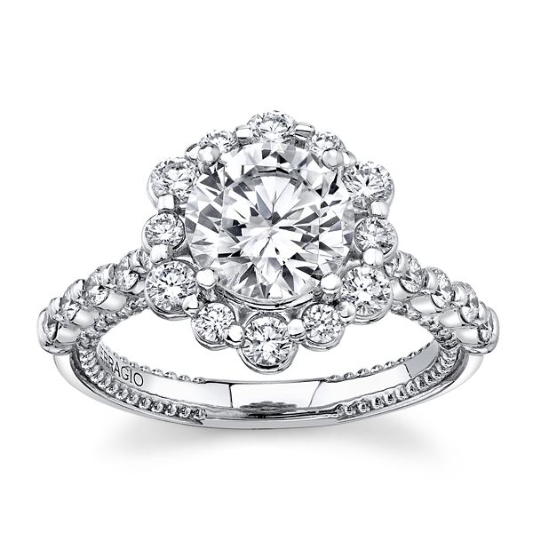 Verragio 18k White Gold Diamond Engagement Ring Setting 1 ct. tw.