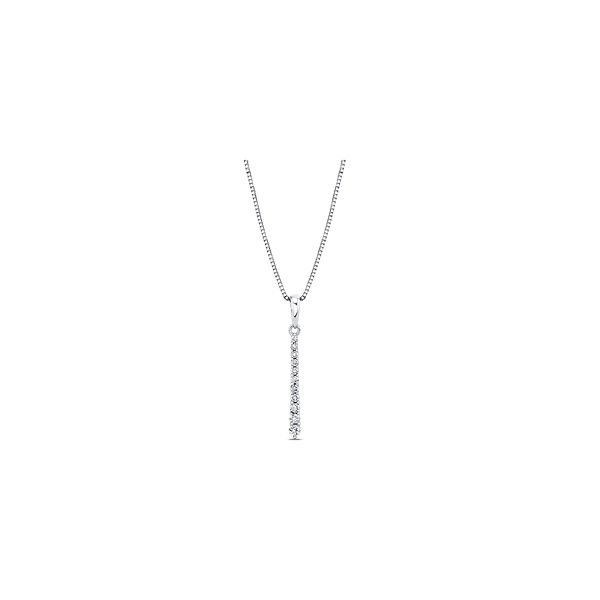 14k White Gold Diamond Pendant 1/5 ct. tw.