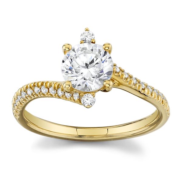 RB Signature 14k Yellow Gold Diamond Engagement Ring Setting 1/5 ct. tw.