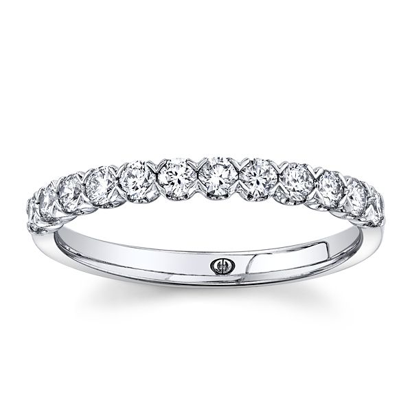 Christopher Designs 14k White Gold Lab-Grown Diamond Wedding Band 3/8 ct. tw.