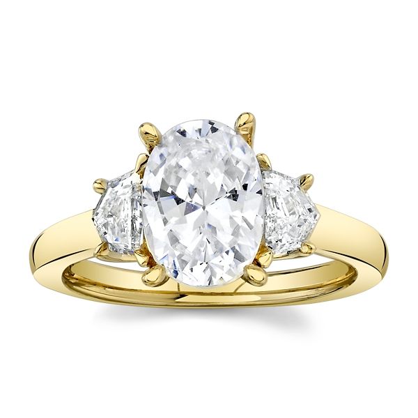 LUXE 14k Yellow Gold Diamond Engagement Ring Setting 1/2 ct. tw.