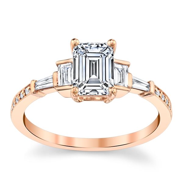 RB Signature 14k Rose Gold Diamond Engagement Ring Setting 1/4 ct. tw.